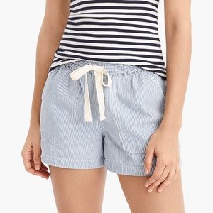 J. Crew Striped Seaside Short In Linen Blend